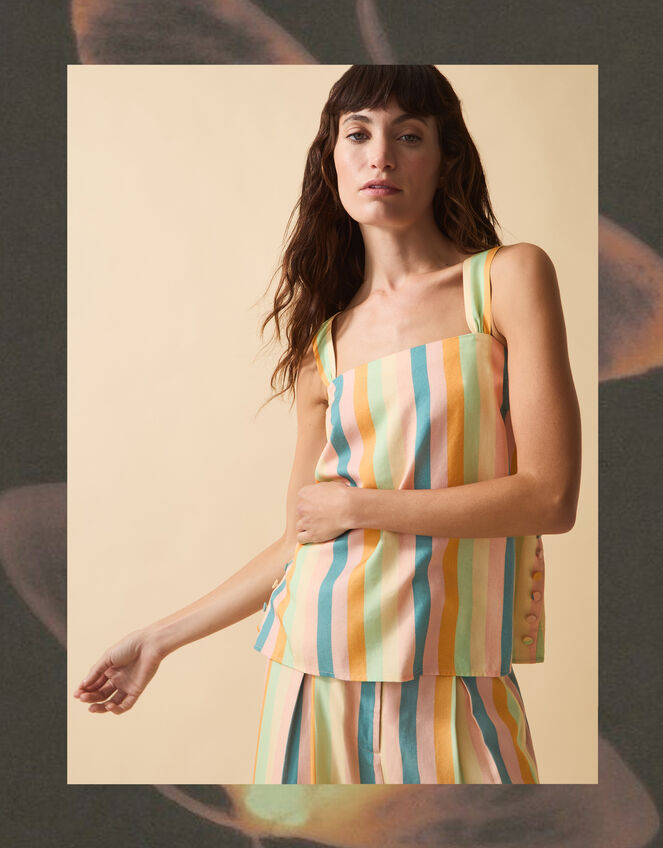 Clemence Elodie Stripe Cami Top Multi
