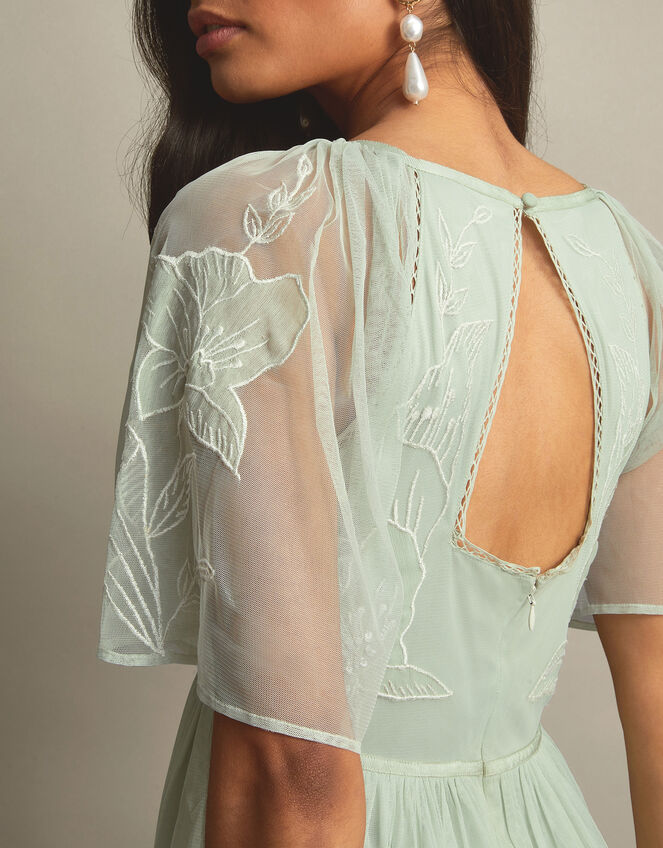 Kacia Embroidered Maxi Dress, Green (SAGE), large
