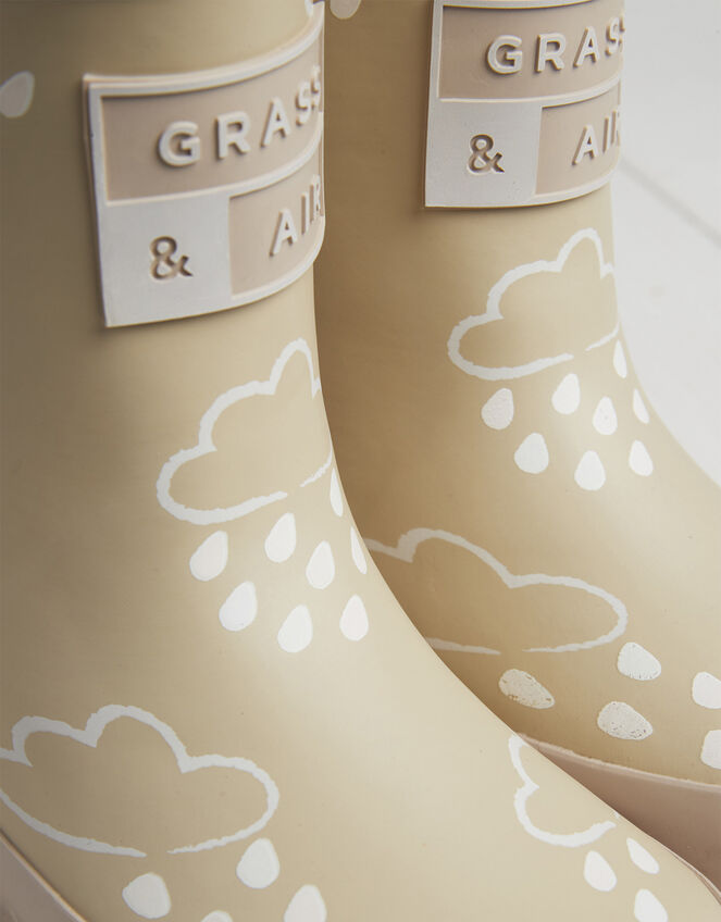 Grass and Air Colour-Revealing Wellies, Natural (STONE), large