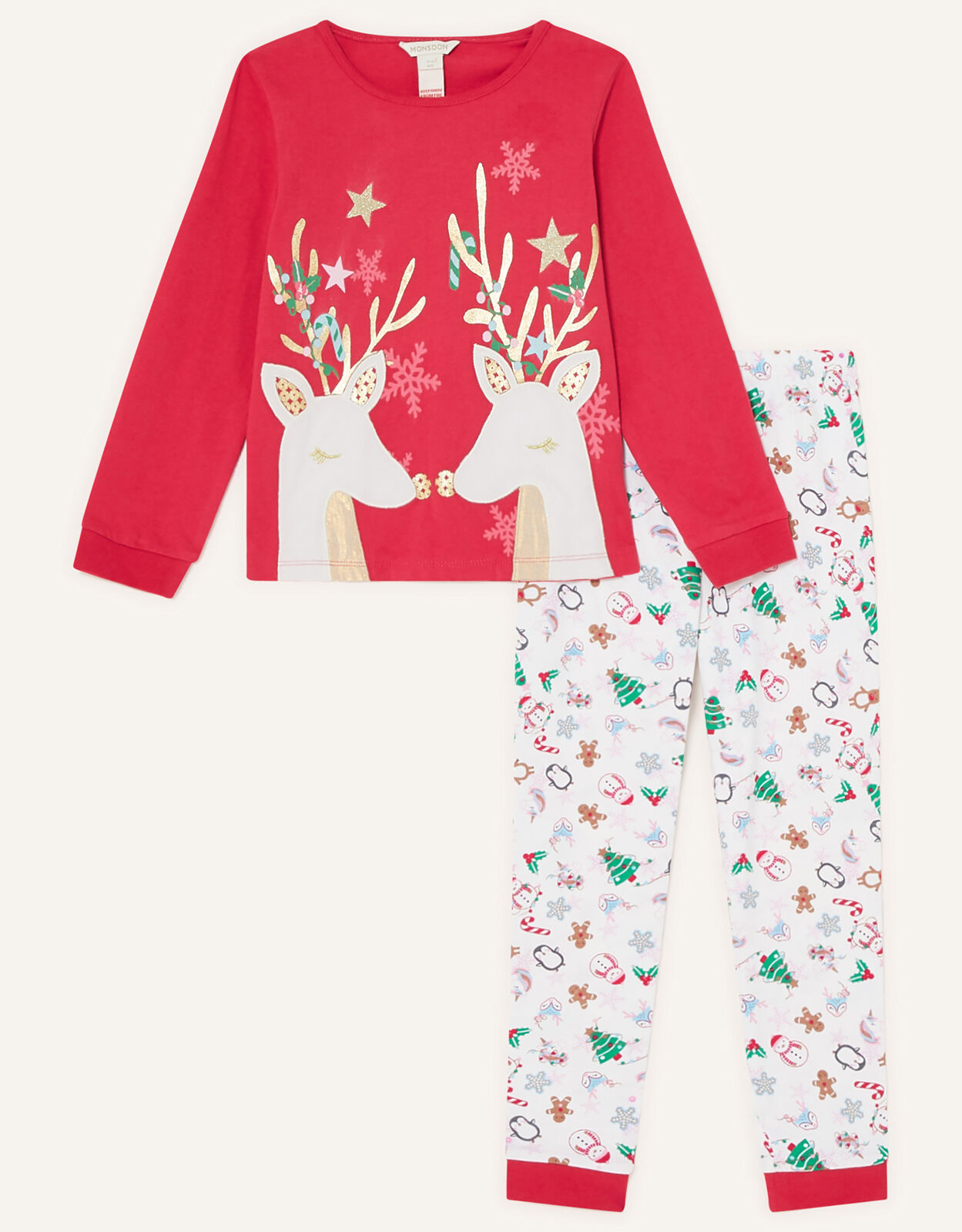 Monsoon christmas pyjamas top