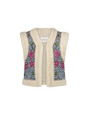 Fabienne Chapot Embroidered Borg Gilet, Multi (MULTI), large
