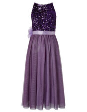 Truth Sequin Maxi Dress, Purple (PURPLE), large