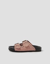 Elena Stud Buckle Sandals, Pink (PINK), large