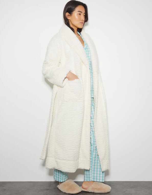 Bess Borg Dressing Gown, Cream (CREAM), large