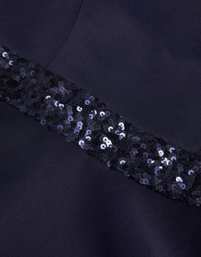 Strappy Sequin High-Low Prom Dress, Blue (NAVY), large