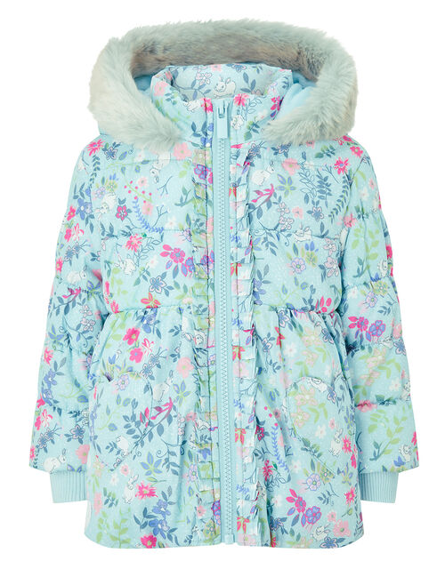 Baby Aqua Ditsy Padded Coat Blue Baby Girl Coats Jackets Monsoon Uk