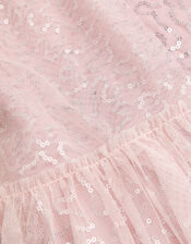 Rosalee Sequin Tulle Swing Dress, Pink (PINK), large