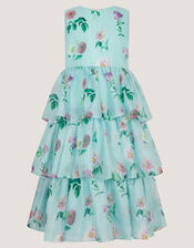 Calla Floral Organza Tiered Party Dress, Multi (MULTI), large