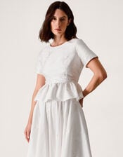 Eliza Floral Embellished Wedding Top, Ivory (IVORY), large