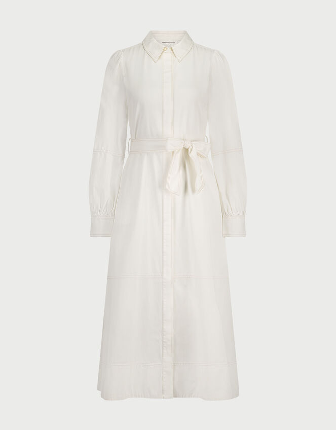 Fabienne Chapot Fabi Denim Midi Dress, White (WHITE), large