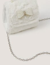 Fluffy Pearl Bow Bag, , large