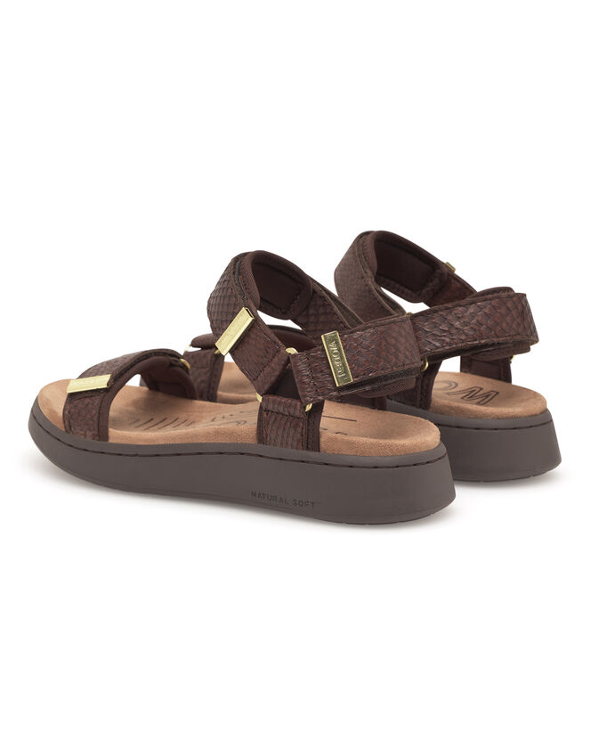 Woden Line Sandals, Brown (BROWN), large