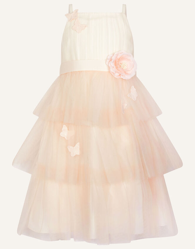 Butterfly Tiered Net Dress, Pink (PINK), large
