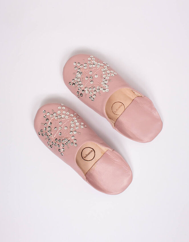 Bohemia Design Moroccan Babouche Sequin Slippers, Pink (PINK), large