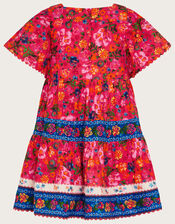 Heritage Floral Mixed Print Dress, Red (RED), large