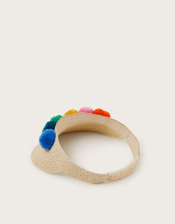 Pom Woven Sun Visor, Multi (MULTI), large