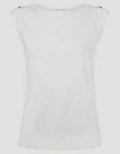 Uma Utility Jersey Tank Top, Ivory (IVORY), large