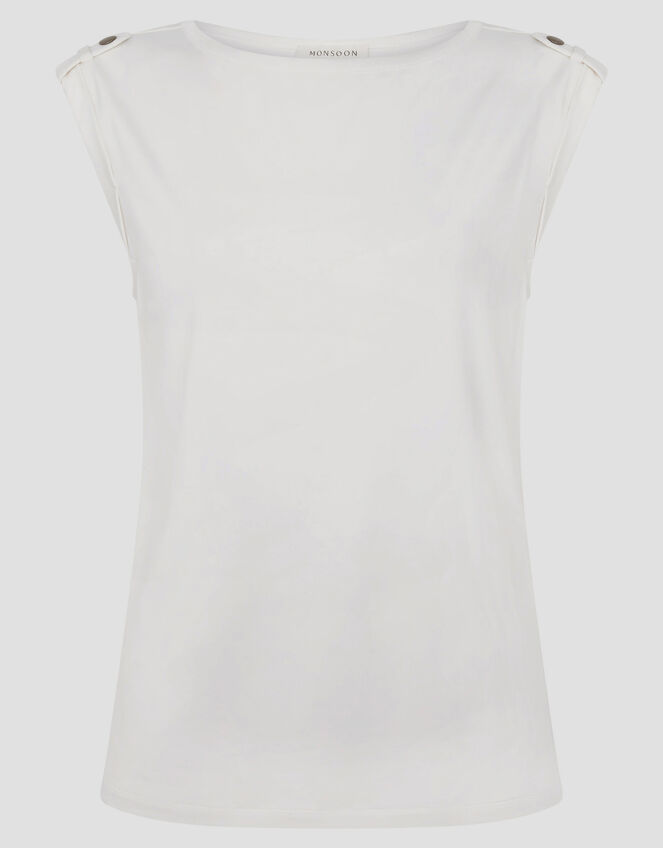 Uma Utility Jersey Tank Top, Ivory (IVORY), large