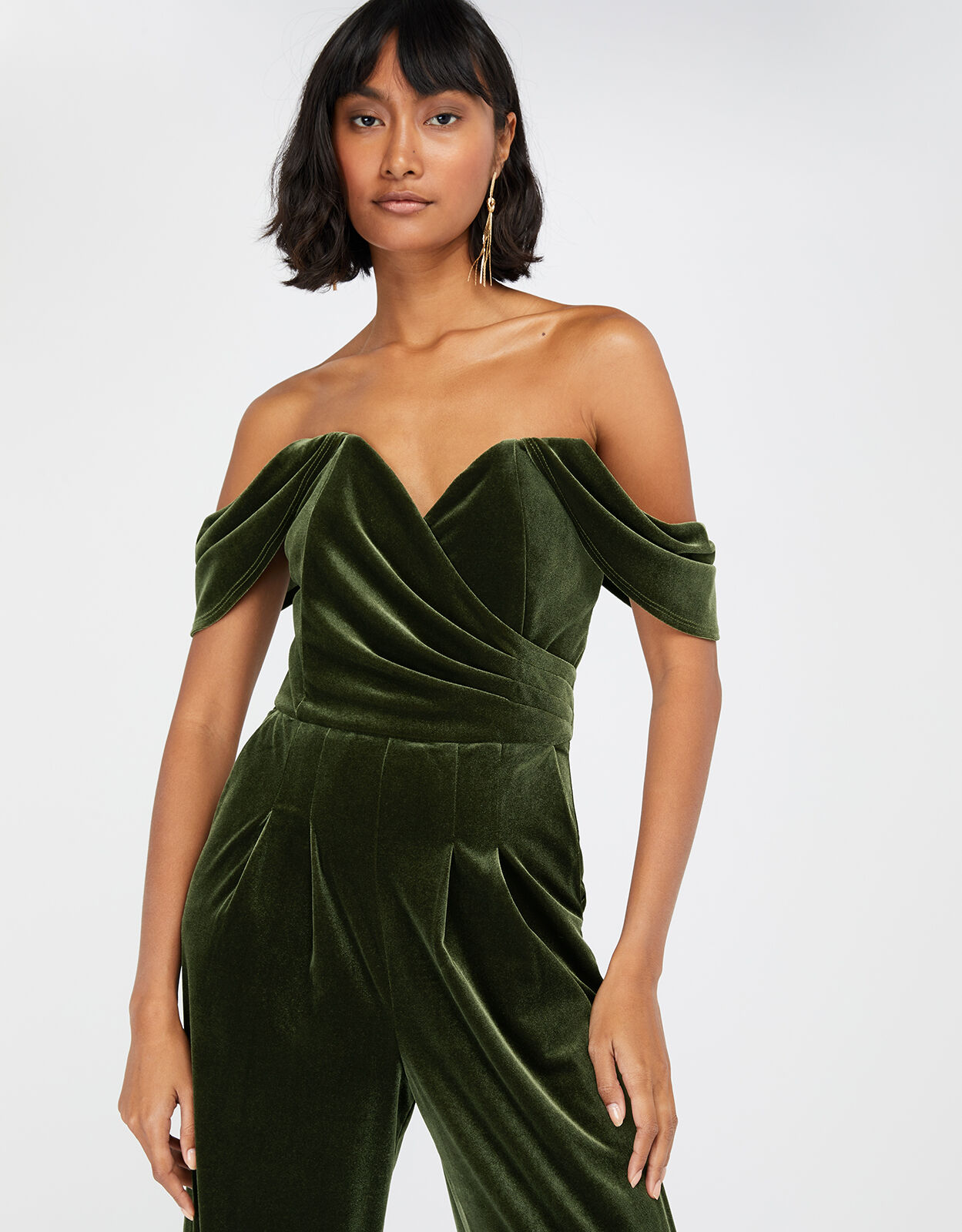 Green bardot jumpsuit deals