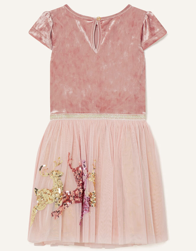 Velvet Reindeer Disco Dress , Pink (PINK), large