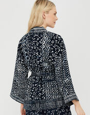 ASHOKA Rima Batik Kimono in LENZING™ ECOVERO™, Blue (NAVY), large
