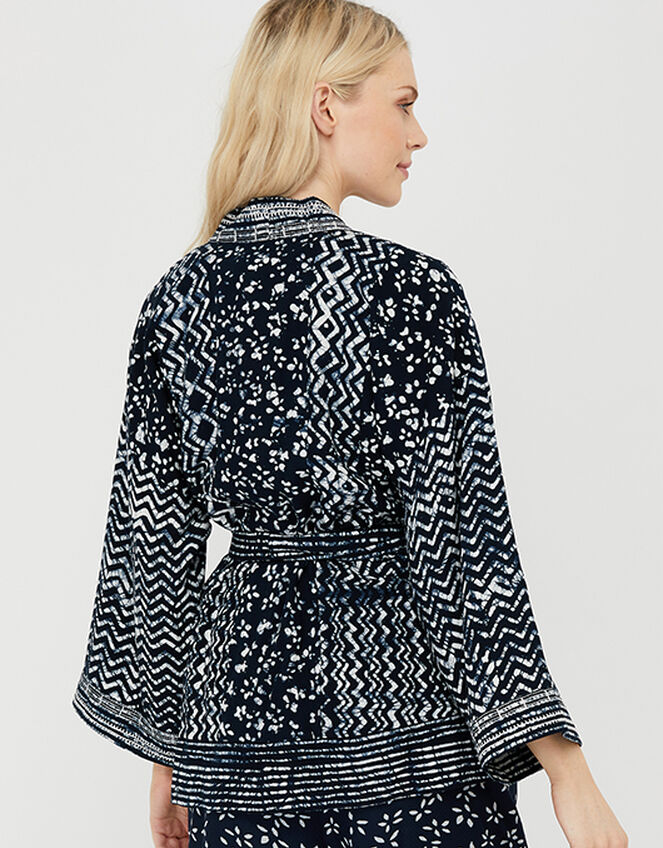 ASHOKA Rima Batik Kimono in LENZING™ ECOVERO™, Blue (NAVY), large