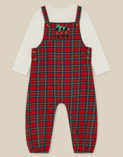 Newborn London Guard Check Top & Dungarees Set, Red (RED), large