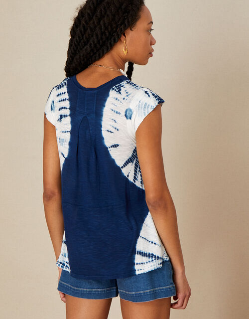 Circle Batik Jersey T-Shirt, Blue (NAVY), large