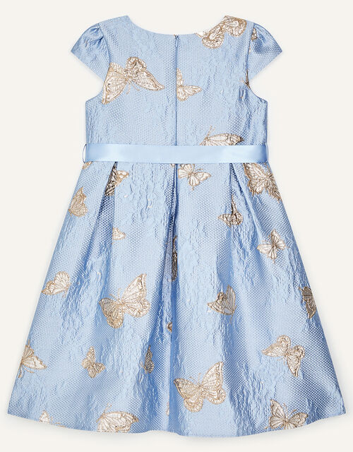 Butterfly Jacquard Dress, Blue (BLUE), large