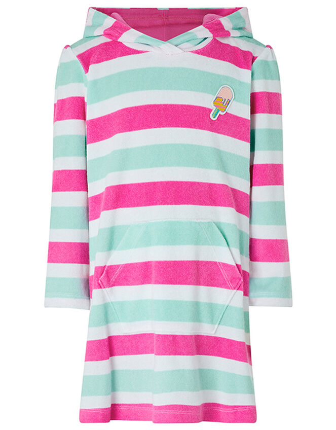 Didi Ice Cream Stripe Towelling Hoody Dress, Multi (MULTI), large