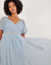 Meghan Mesh Maxi Dress, CLOUD, large