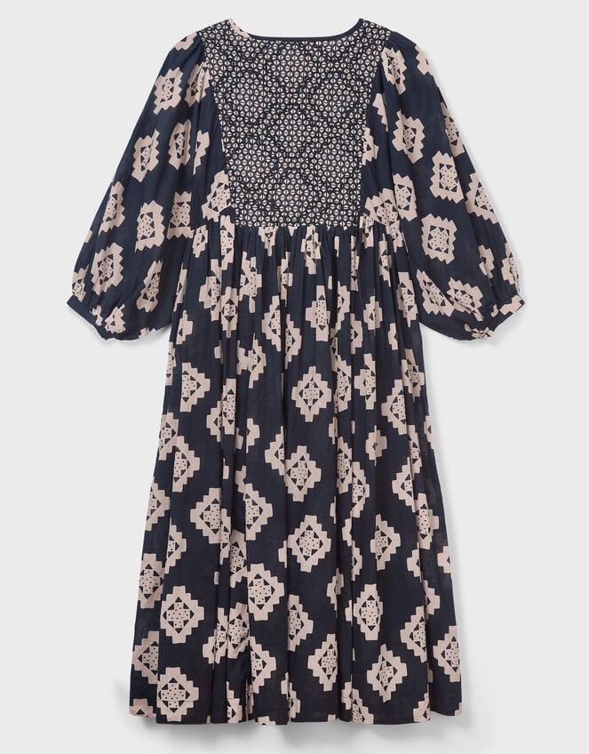 East Kaira Cotton Midi Dress, Black (BLACK WHITE), large