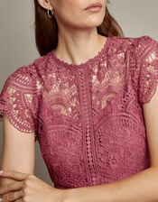 Monica Lace Maxi Dress, DARK PINK, large