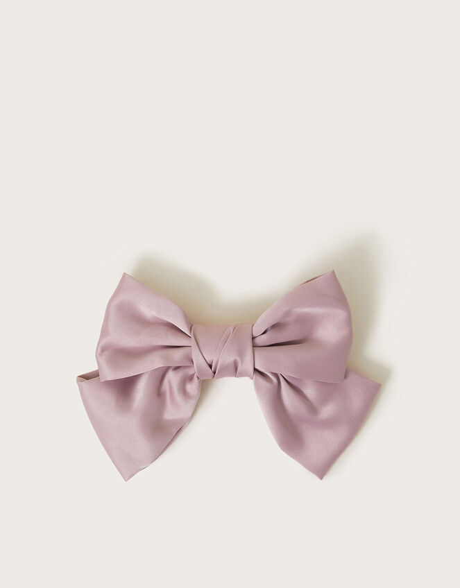 Satin Ballet Bow Hair Clip, , large