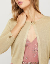 Elyse Metallic Shrug, Gold (GOLD), large