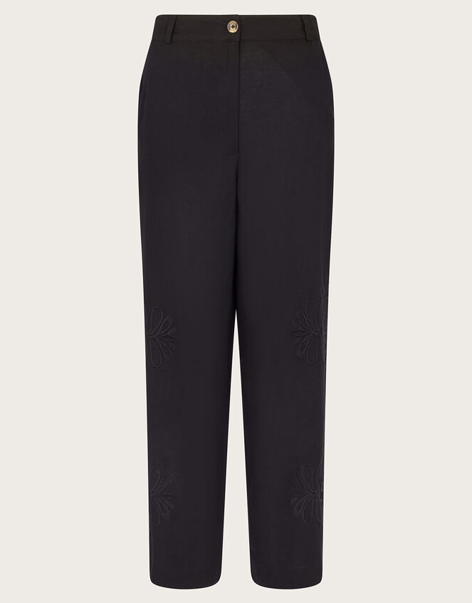 Cara Cutwork Trousers, Black (BLACK), large