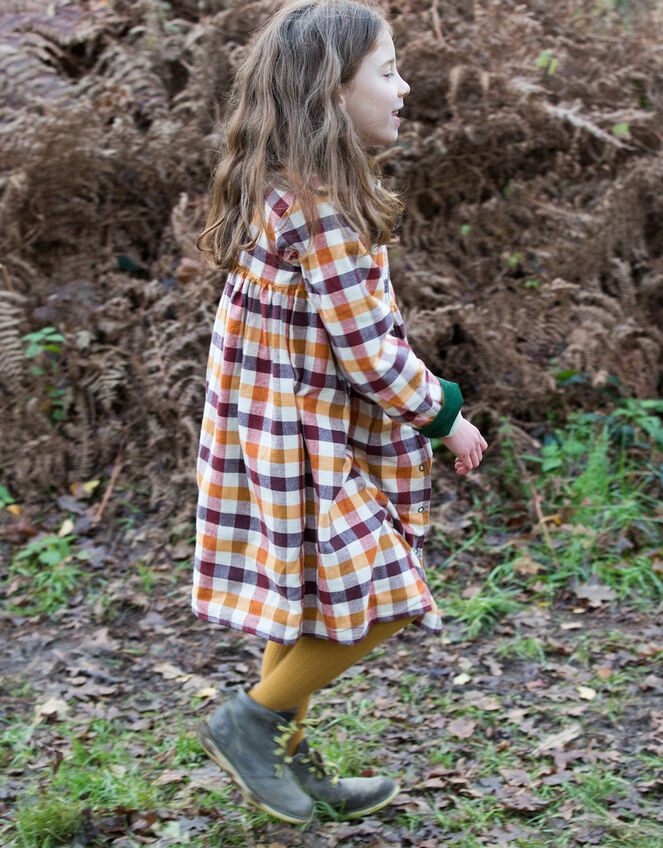 Little Green Radicals Reversible Corduroy Pocket Dress, ORCHE, large