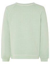 Embellished Butterfly Sweatshirt, Blue (TURQUOISE), large