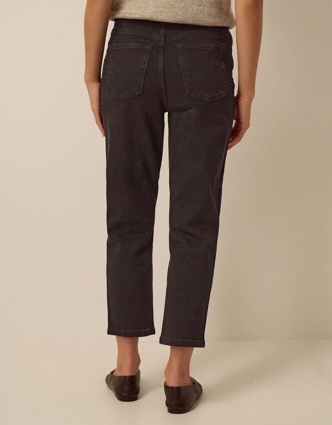Julia Cropped Cigarette Jeans Black