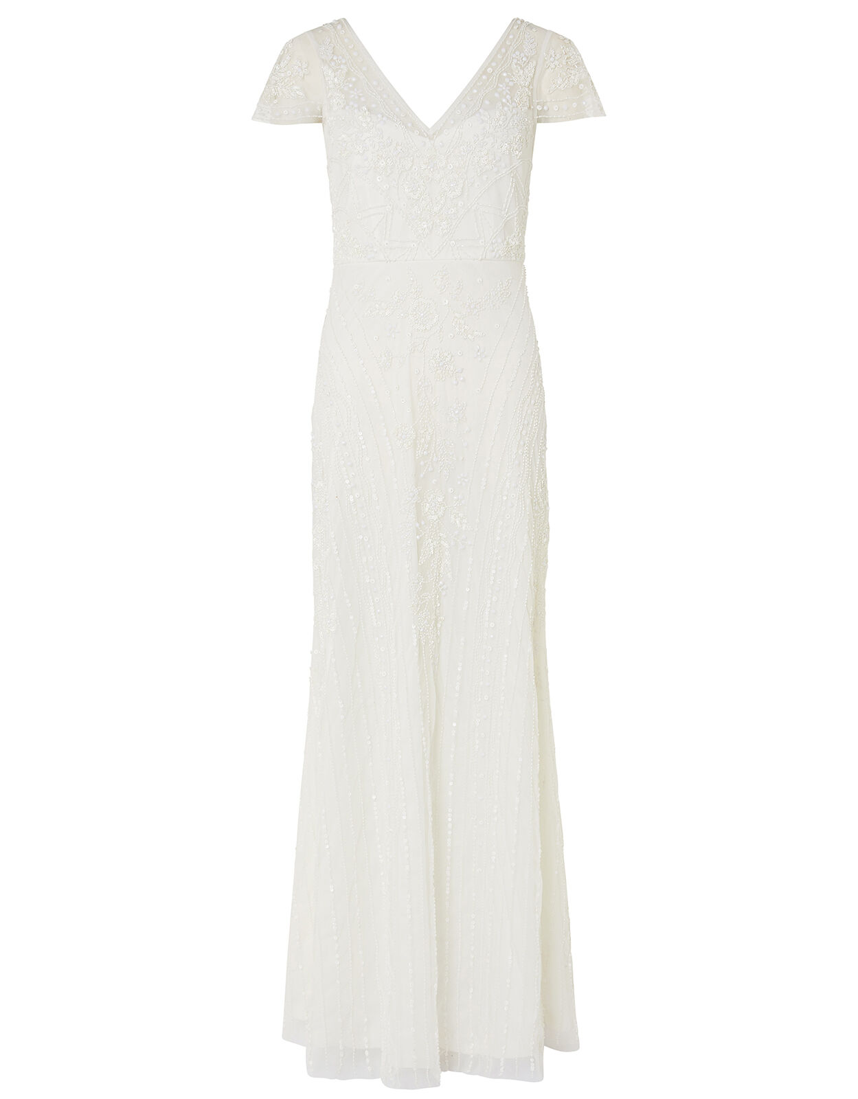 Marilyn Floral Embellished Bridal Dress Ivory