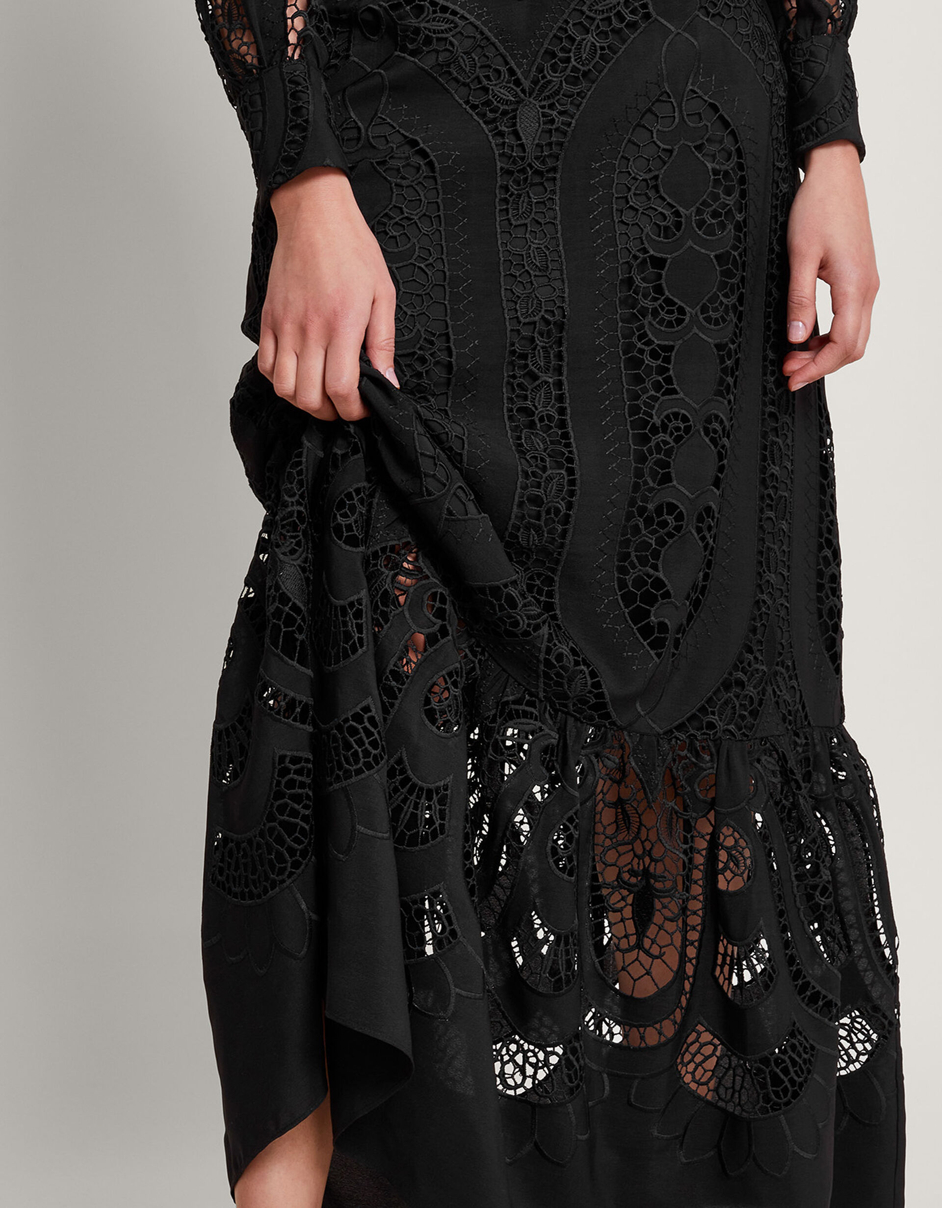 silk boho dress Rustic Radiance Maxi collection-auto_maxi-dress Vintage black lace slip Size:Infant 7