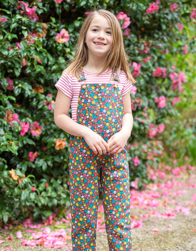 Frugi Hebe Dungarees, Yellow (MUSTARD), large