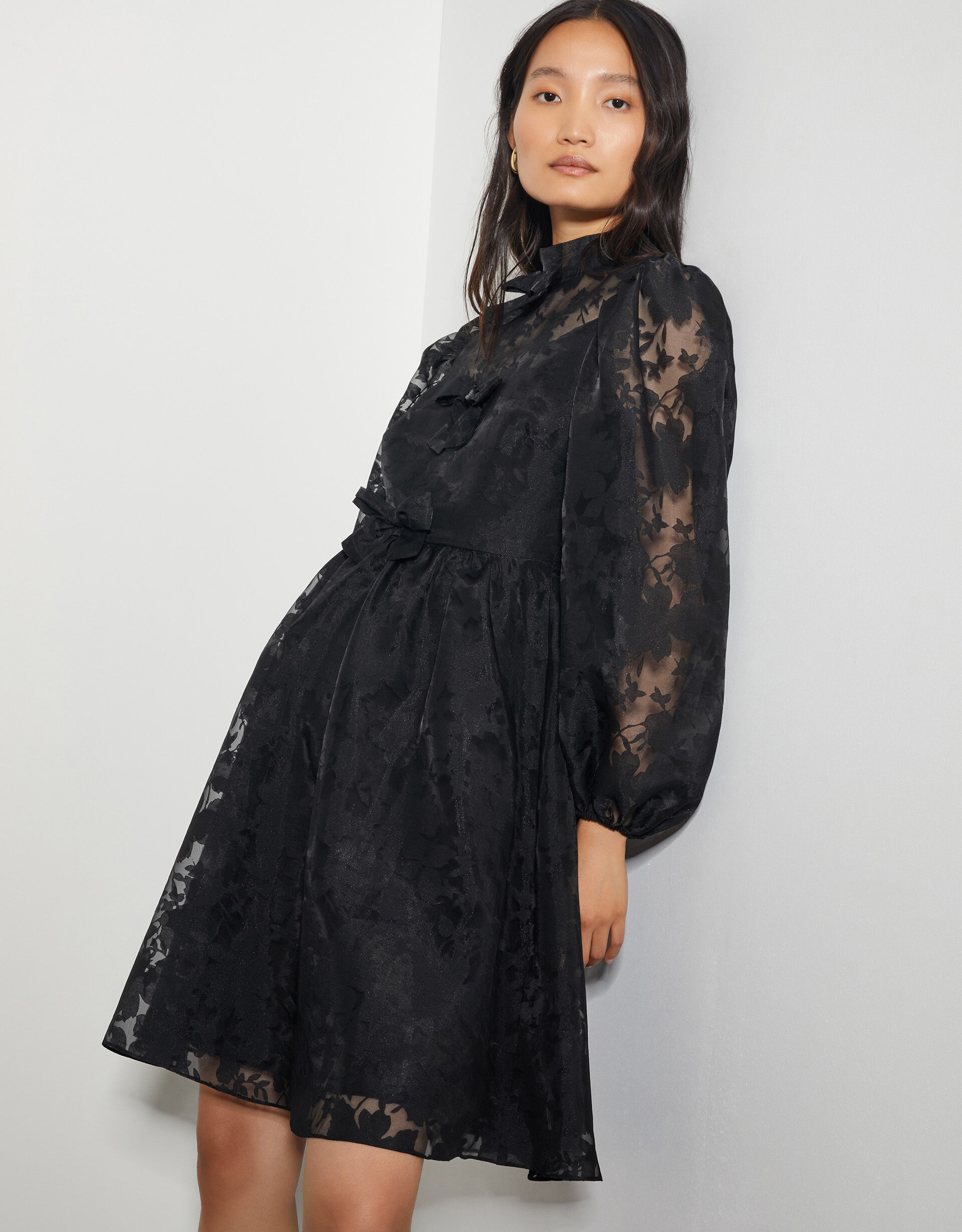Monsoon black dress sale 2025
