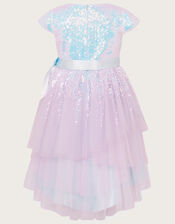 Elsie Sequin Layered Dress, Blue (BLUE), large