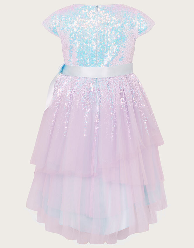 Elsie Sequin Layered Dress, Blue (BLUE), large