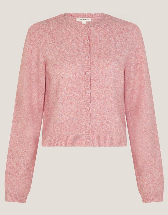 Sera Scallop Cardigan, Pink (PINK), large