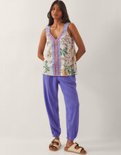 Kaia Floral Print Cami Top, Ivory (IVORY), large