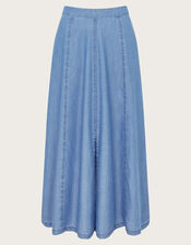 Tierra Midi Skirt, Blue (DENIM BLUE), large
