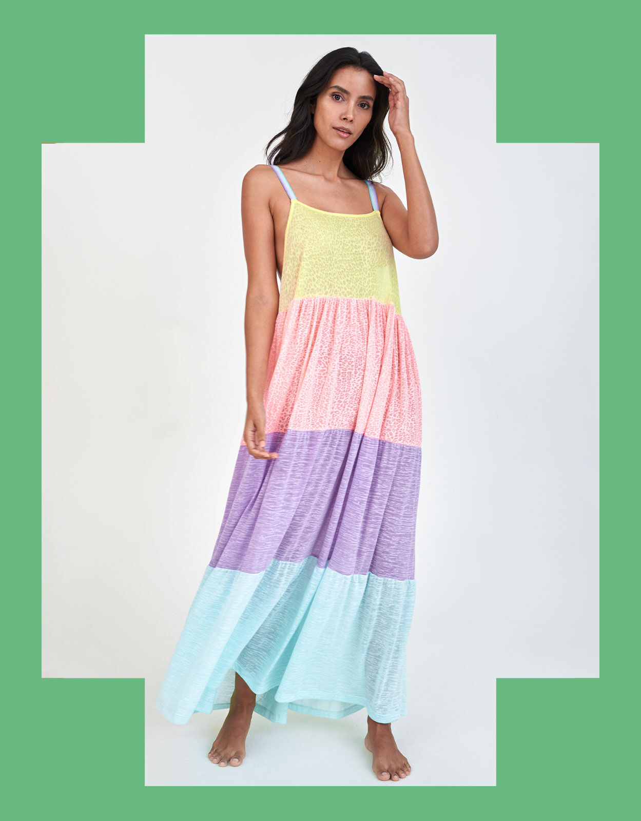 Rainbow maxi dress deals uk