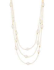 Long Layered Pearl Necklace, , large